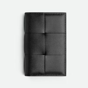Bottega Veneta Flap Card Case Black