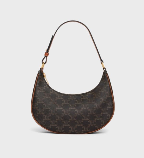 Celine Ava Bag in Triomphe Canvas and Calfskin Tan