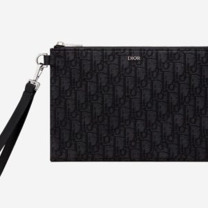 Dior A5 Pouch Black Dior Oblique Jacquard