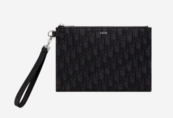 Dior A5 Pouch Black Dior Oblique Jacquard