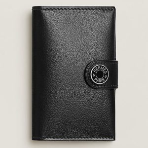 Hermes R.M.S Card Holder Evergrain & Palladium Noir