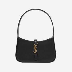 Saint Laurent Le 5 A 7 Mini Hobo in Smooth Leather Black