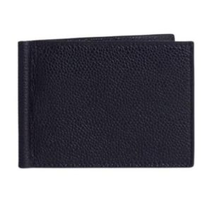 Thom Browne Pebble Grain Money Clip Wallet Black